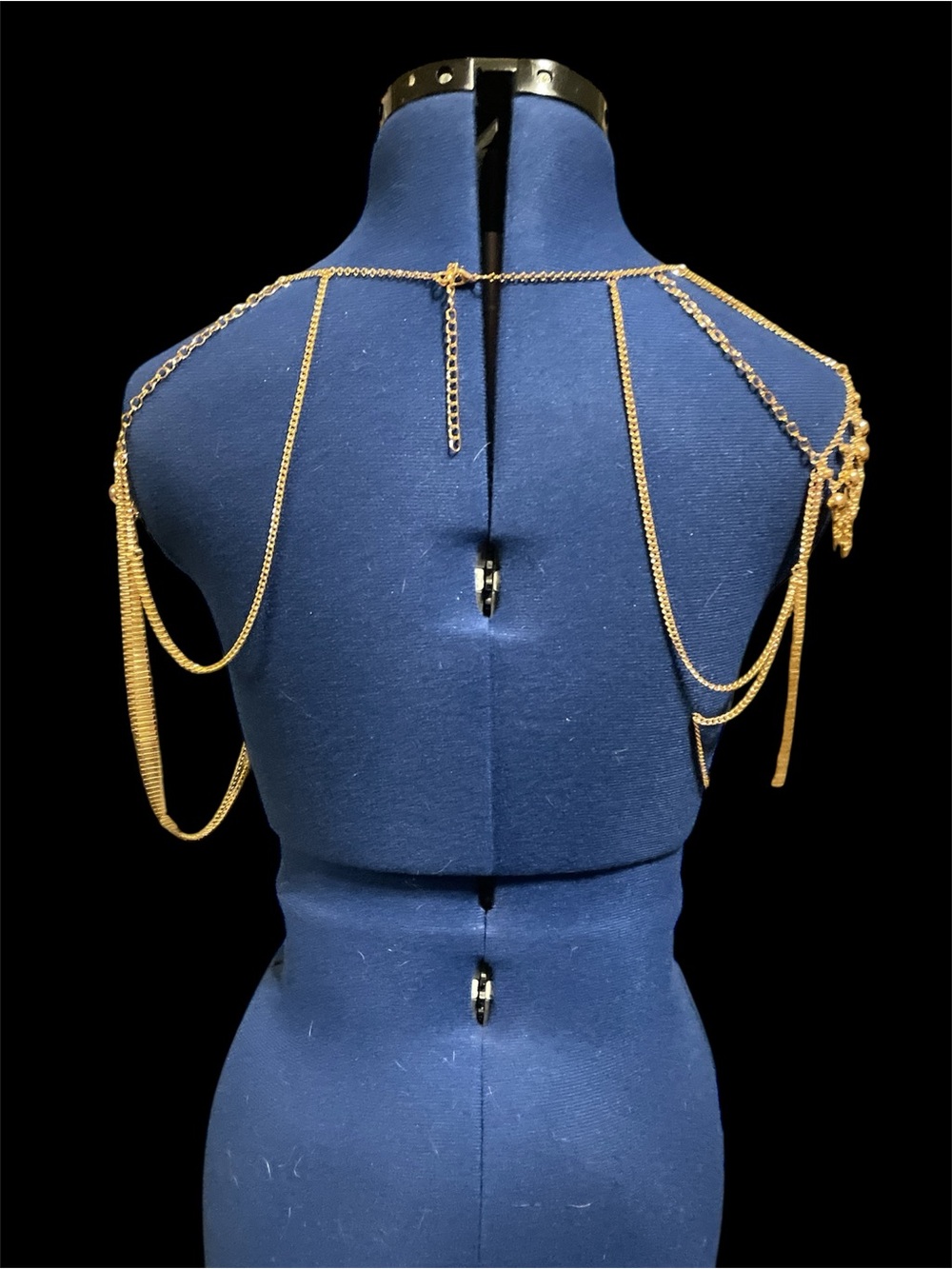 Gold Multi-Layer Spike Body Chain - Women Jewelry - Picture 3 of 3